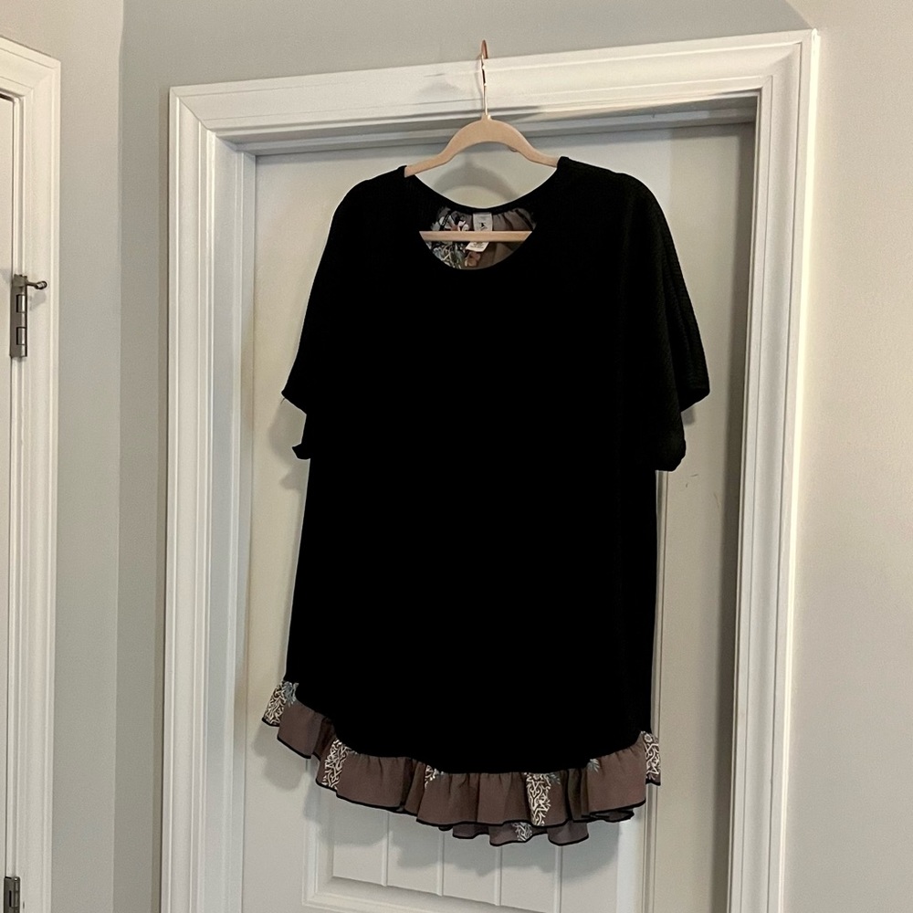 Black Ribbed Blouse
